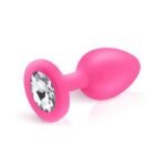 Analni plug sa cirkonom - Silikonski roze
