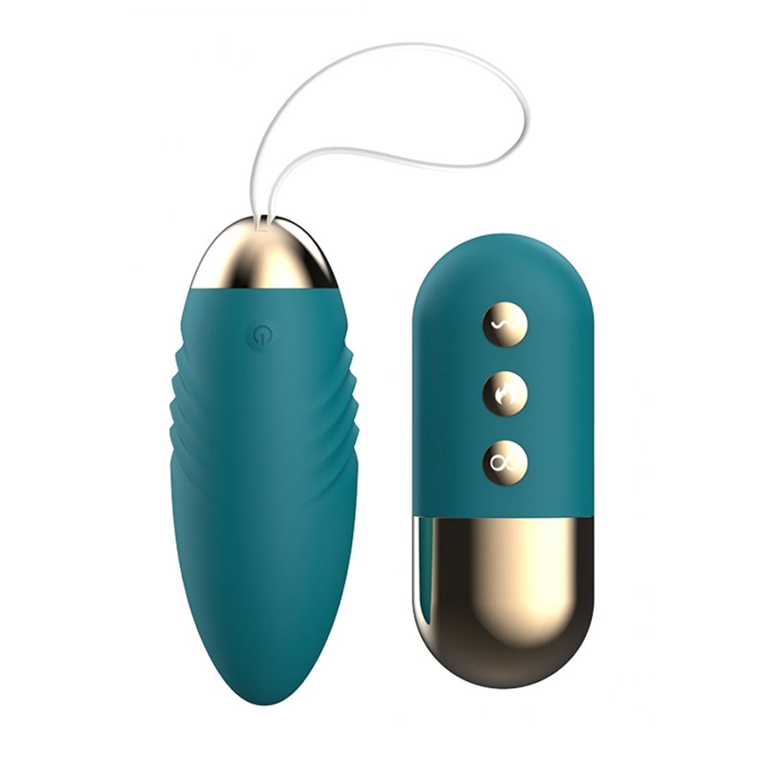 bezicno-vibro-jaje-sa-grejanjem-usb-zeleno Vibro jaje sa daljinskim i grejanjem USB - Zeleno - Slika 1
