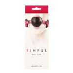 Kugla za usta Sinful - Crvena - Slika 2