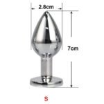 Analni dildo sa cirkonom S - Srce Plavo - Slika 3