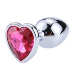Analni plug sa cirkonom L - Srce Roze