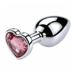 Analni dildo sa cirkonom M - Srce Roze