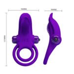 Dupli Vibro Prsten Delfin - Ljubičasti - Slika 3