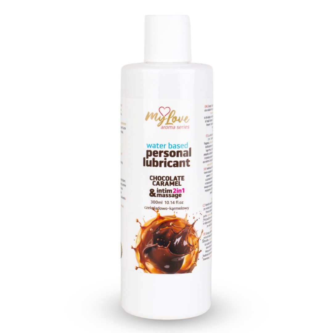 lubrikant-i-intimni-gel-za-masazu-cokolada-i-karamela-2u1-300ml Lubrikant i intimni gel za masažu 2 u 1 - Čokolada i Karamela 300 ml - Slika 1