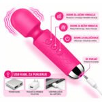 Masažer za telo i klitoris - Mini Wand Roze - Slika 5